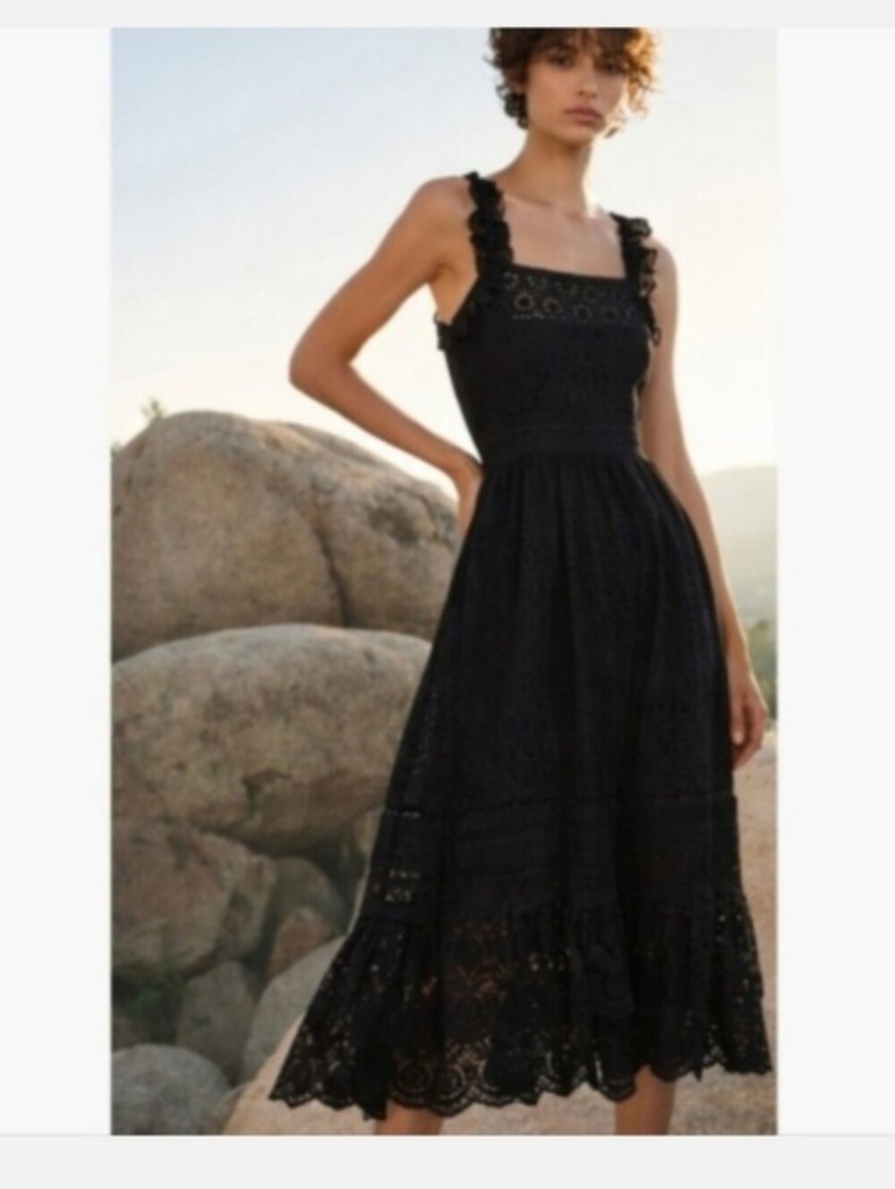 ULLA JOHNSON WILLOW EMBROIDERED DRESS